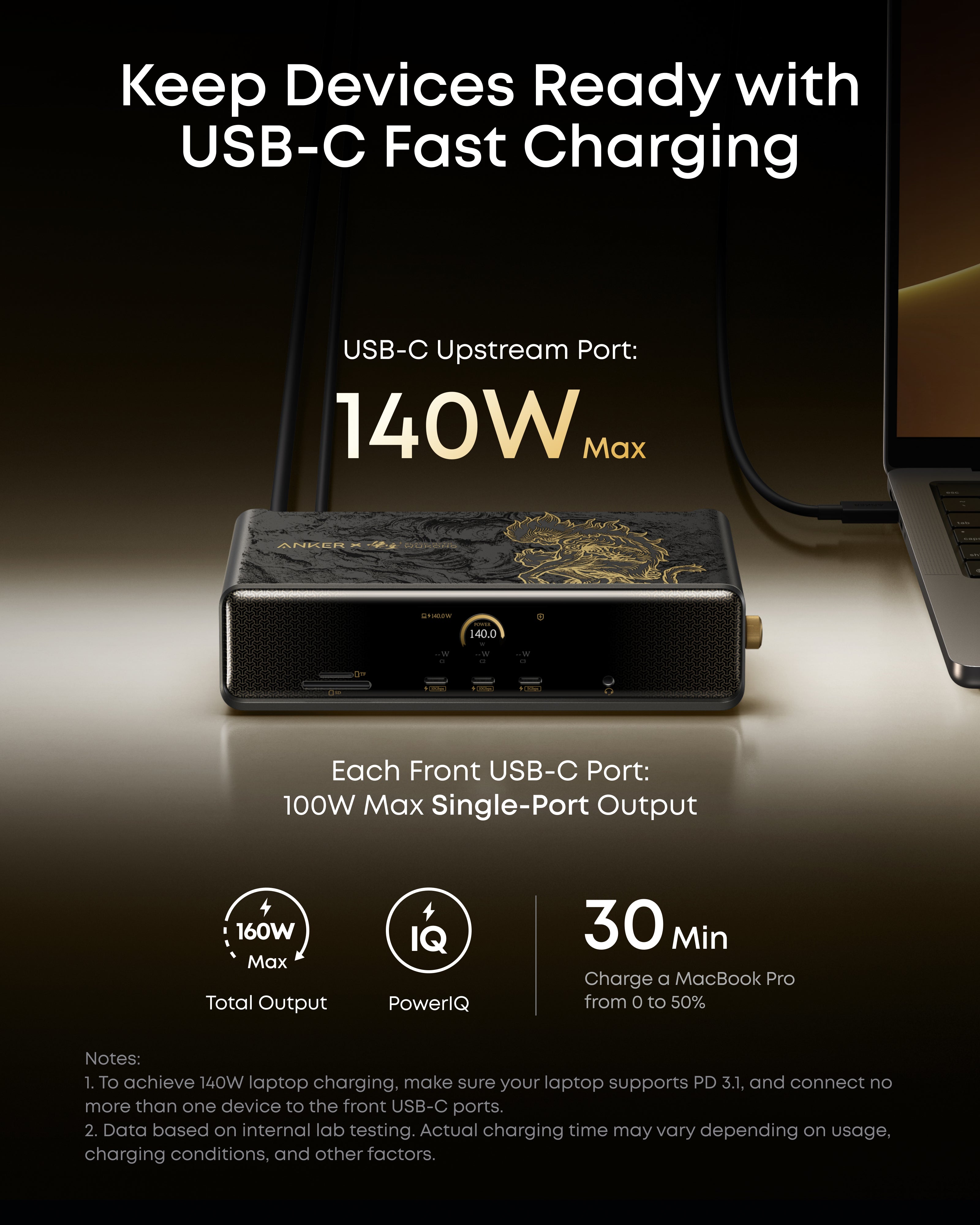 Black Myth: Wukong Edition Prime Docking Station (14-in-1, Triple Display, DisplayLink) with DL7400 E0