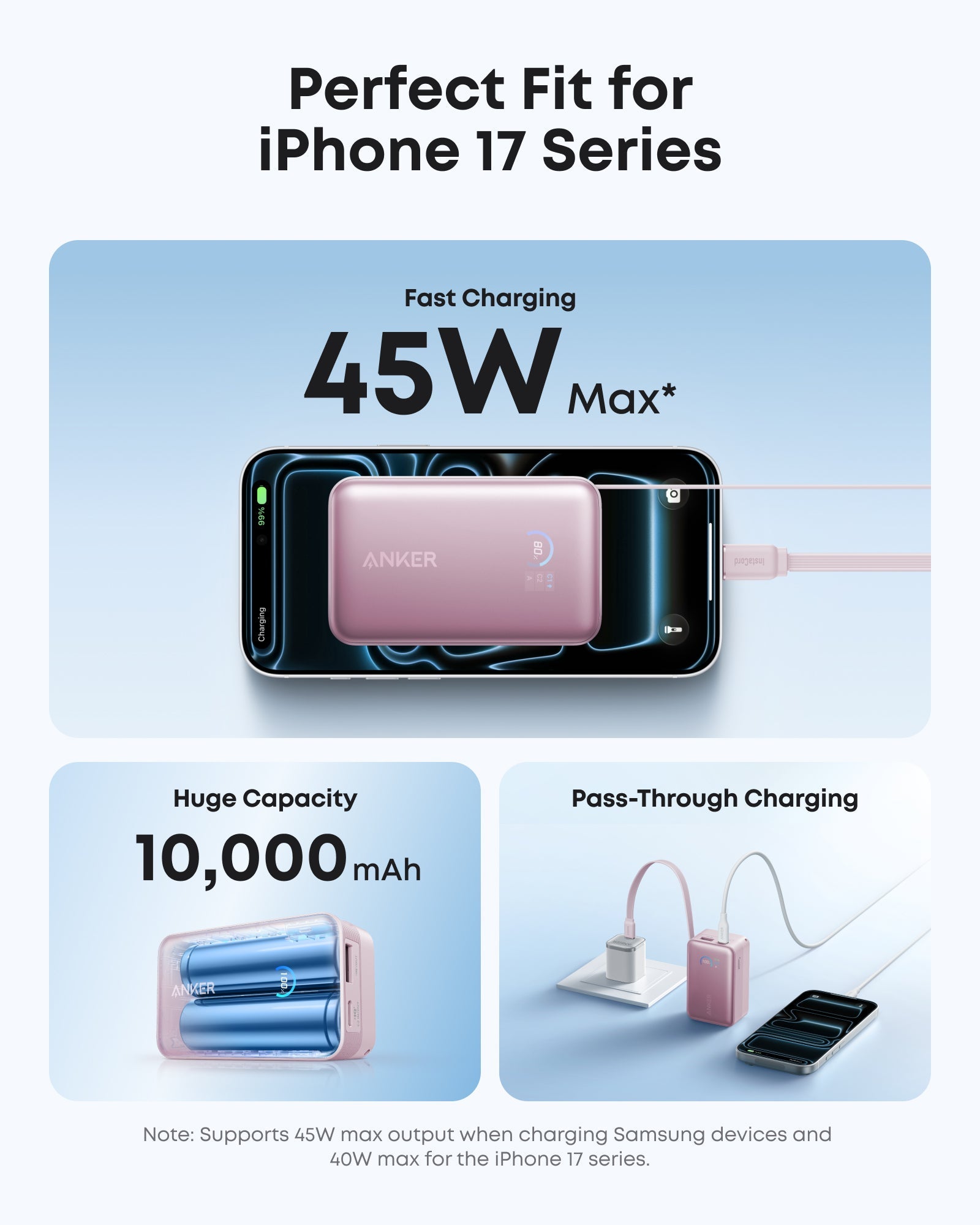 Nano Power Bank (10K, 45W, Built-In Retractable USB-C Cable) D2
