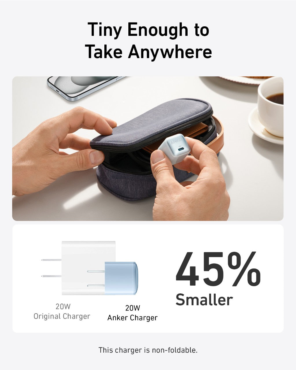 MagGo Wireless Charging Station (3-in-1, Foldable Pad) and Nano Charger (20W) Z3