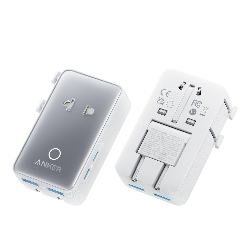 MagGo Wireless Charging Station (Foldable 3-in-1) and Nano Travel Adapter (5-in-1, 20W, 1-Pack) I7