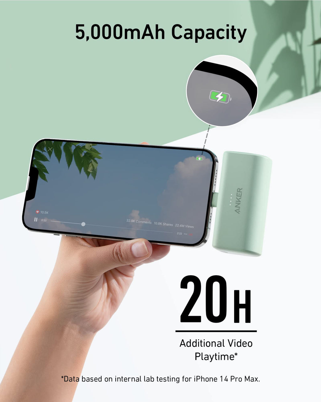 Nano Power Bank (12W, Built-In Lightning Connector)-boa P9