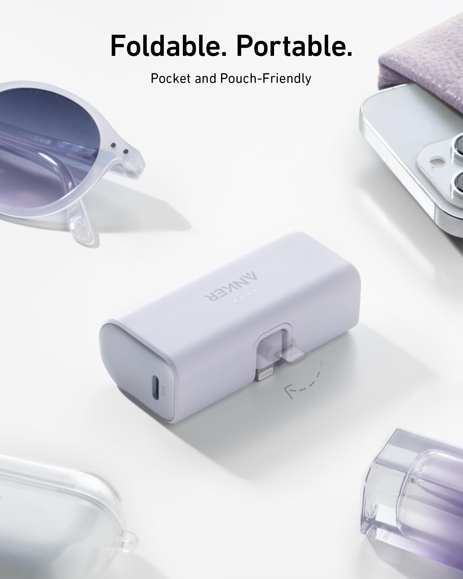 Nano Power Bank (12W, Built-In Lightning Connector)-boa P0