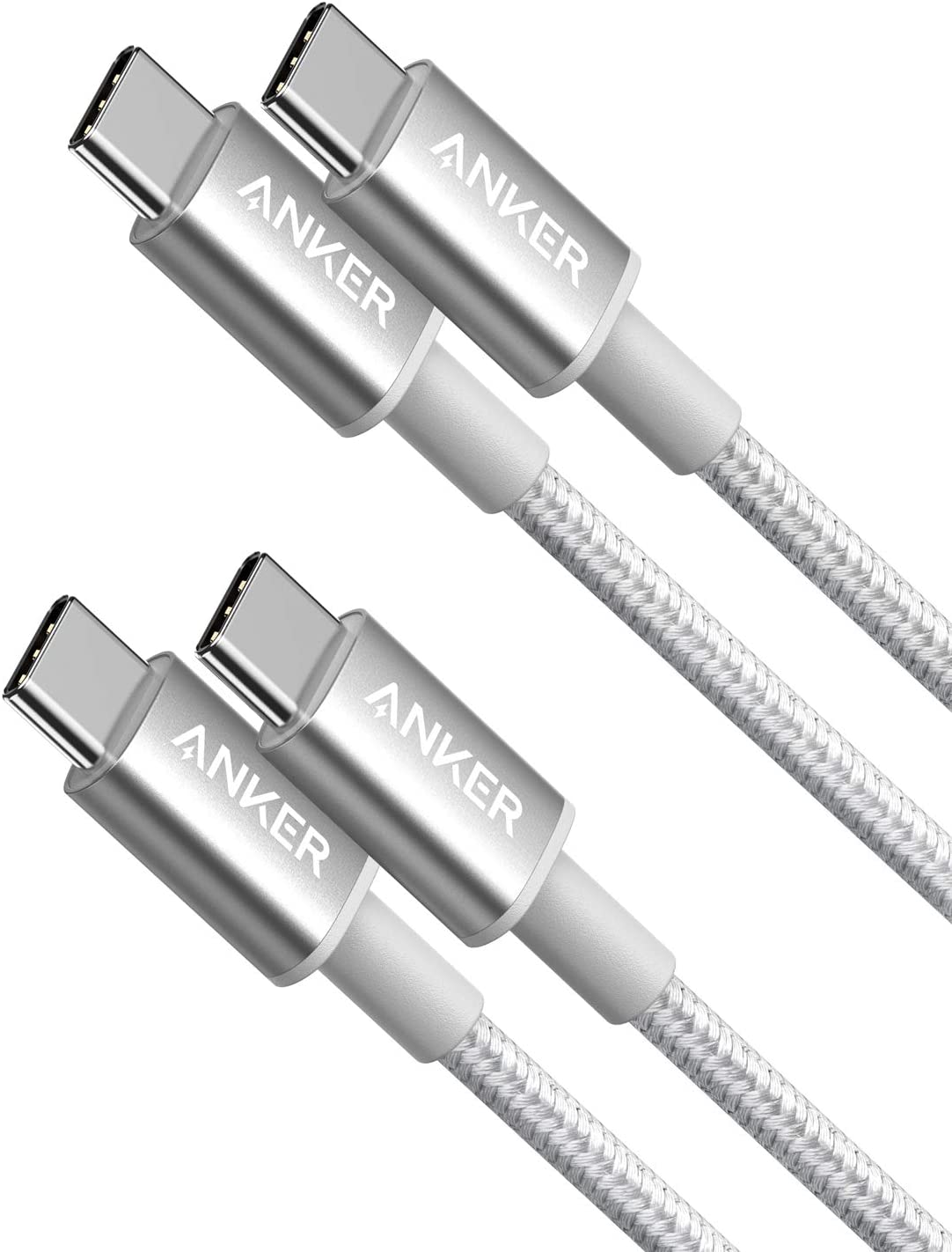 2-Pack New Nylon USB-C to USB-C Cable (3 ft / 6 ft, 60W) H6